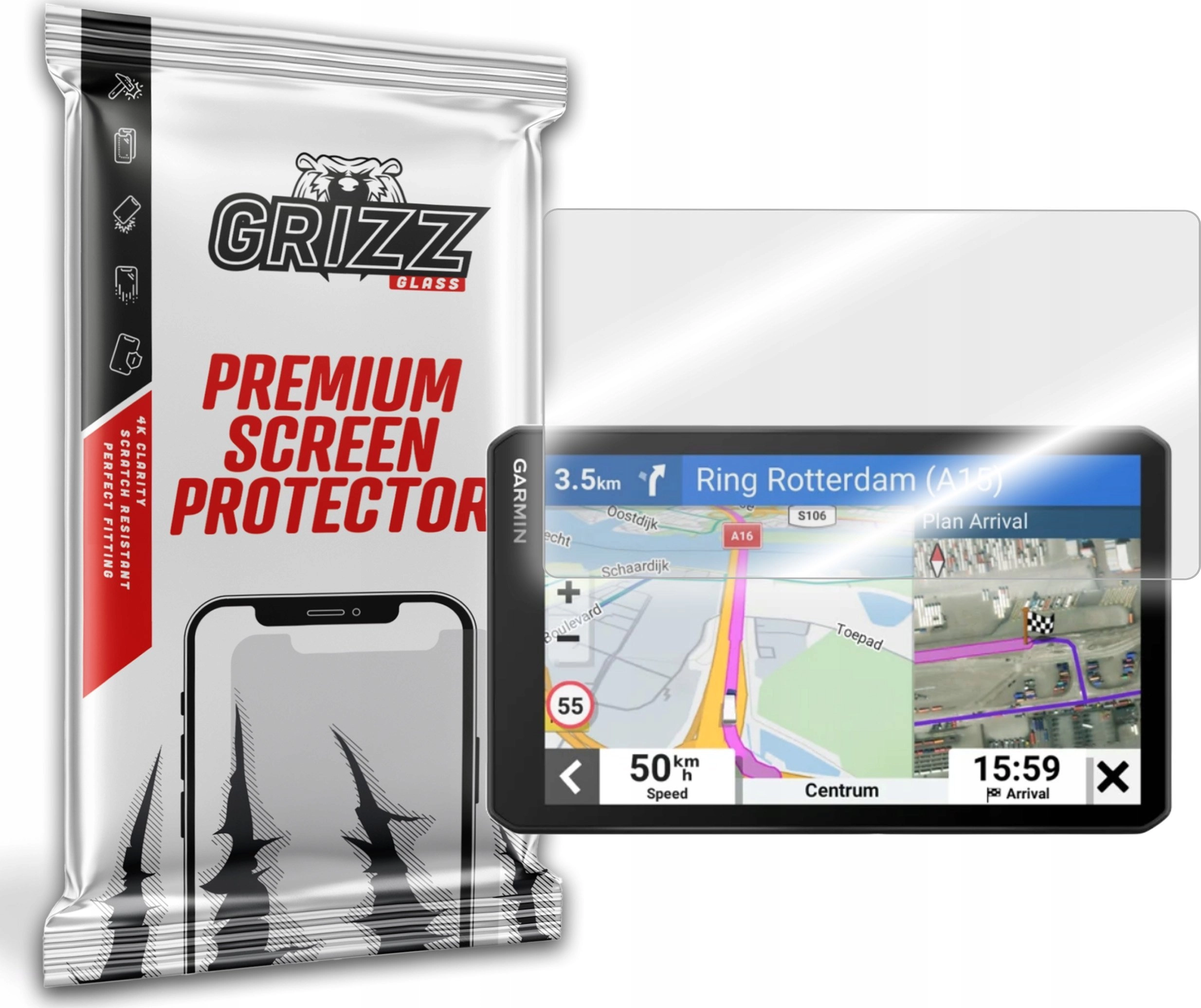 GrizzGlass Szkło hybrydowe GrizzGlass HybridGlass Garmin