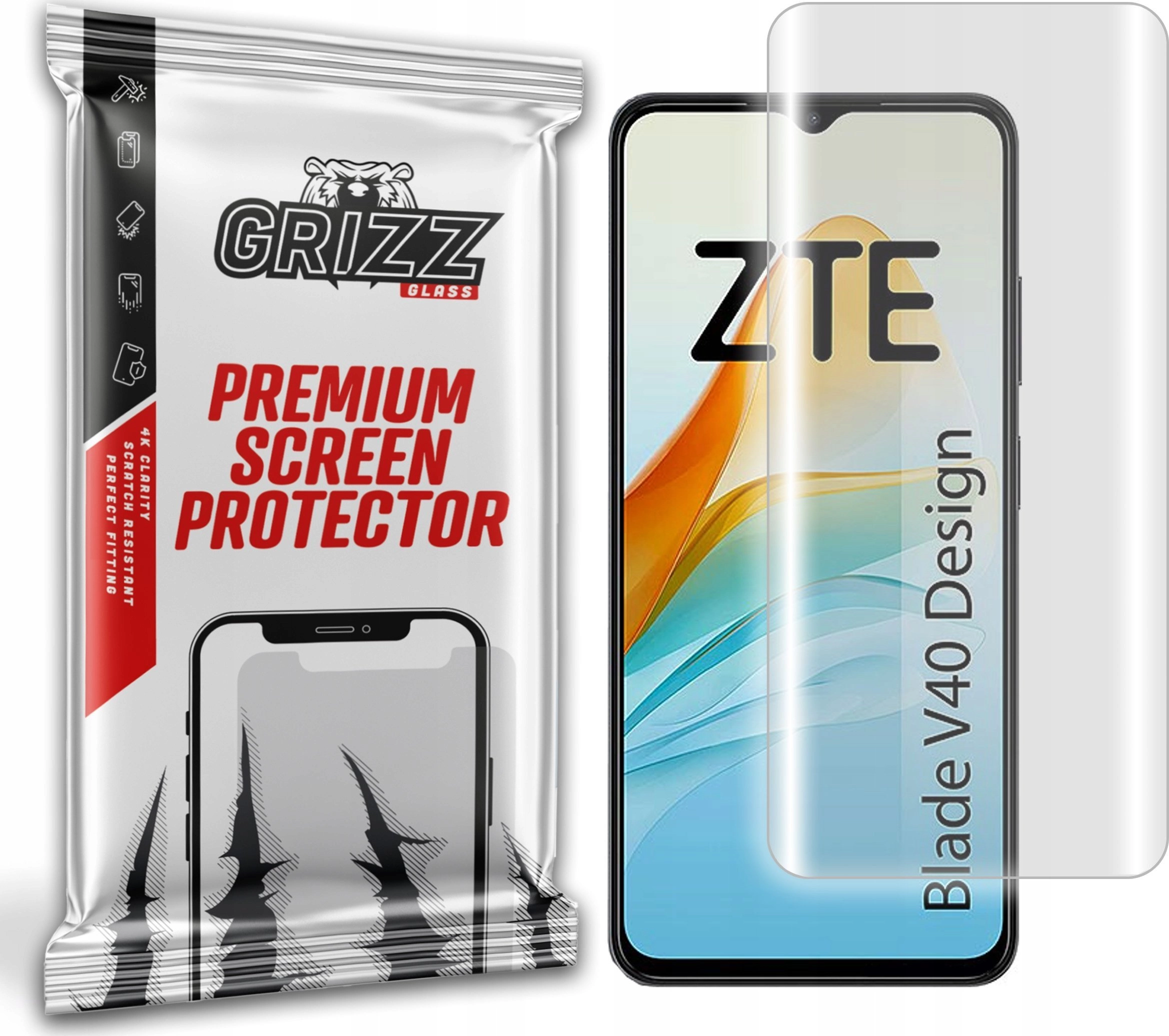 GrizzGlass ZTE hydro Blade V40 Design