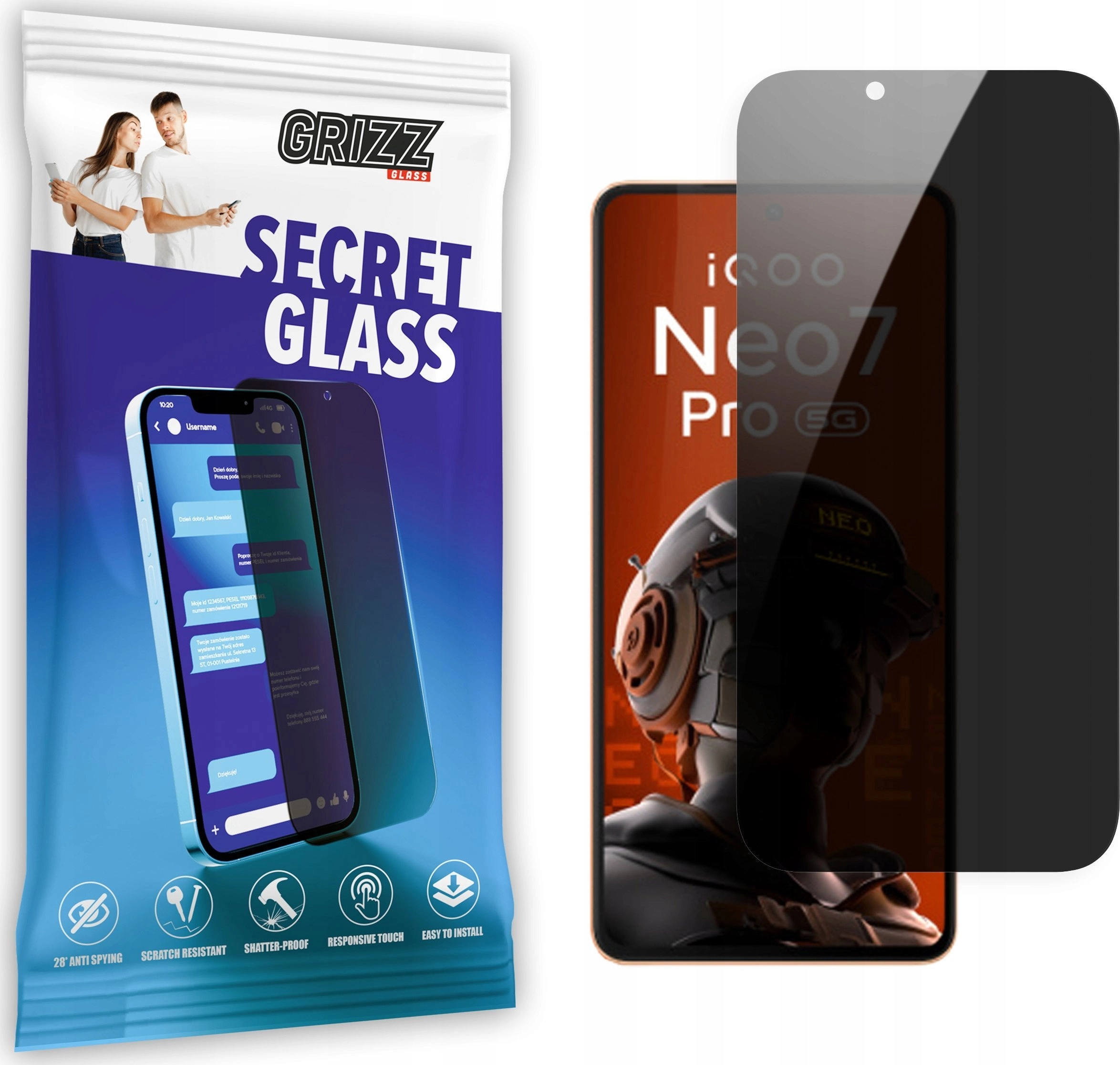 GrizzGlass Szkło prywatyzujące GrizzGlass SecretGlass vivo