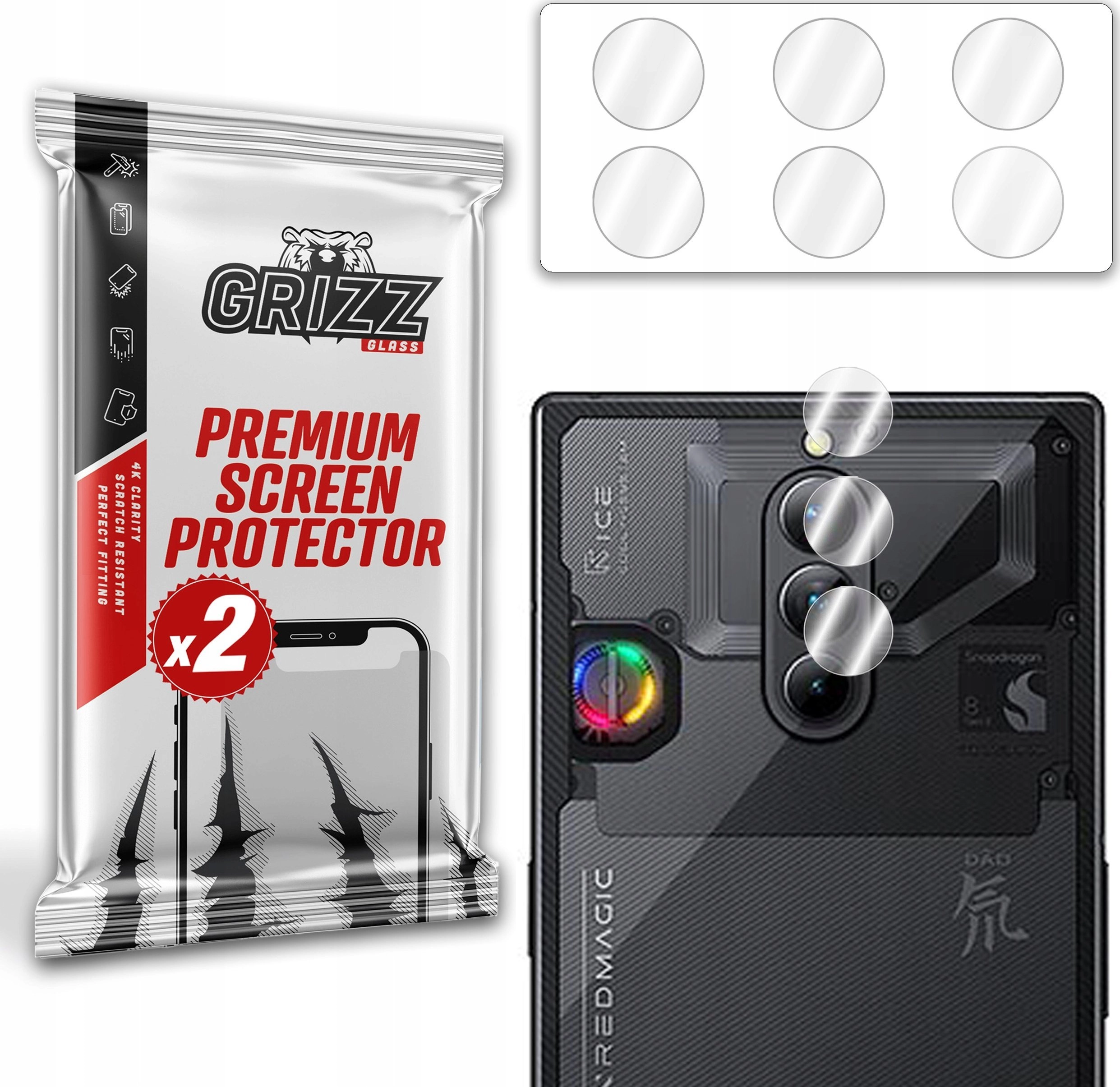 GrizzGlass Szkło na aparat GrizzGlass HybridGlass