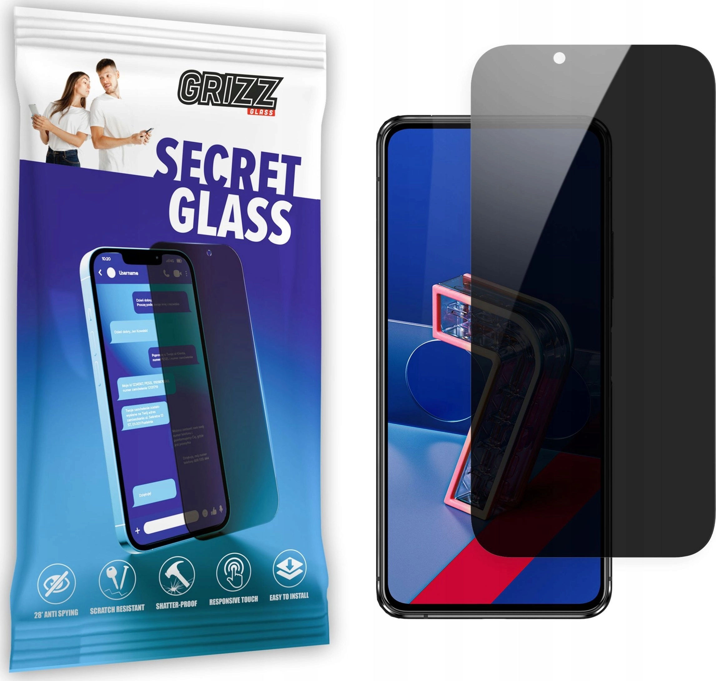 GrizzGlass Szkło prywatyzujące GrizzGlass SecretGlass do