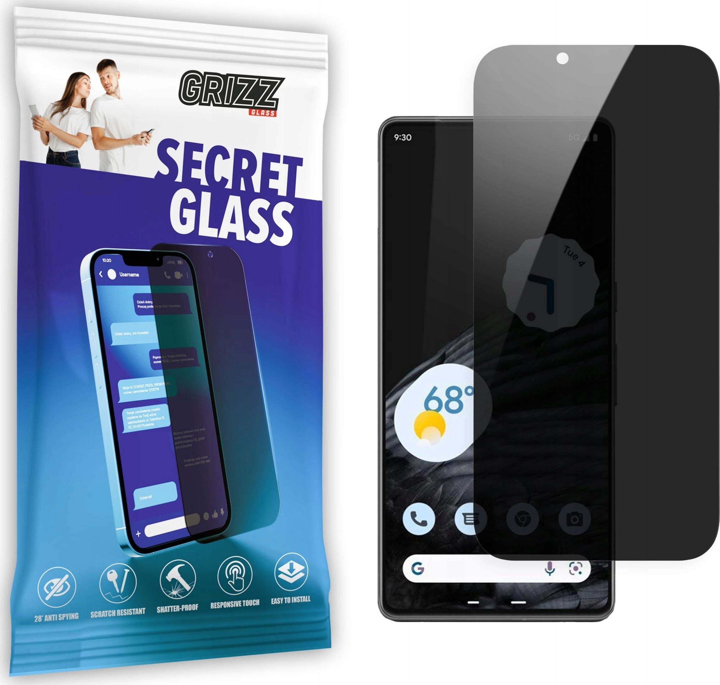 GrizzGlass Szkło prywatyzujące GrizzGlass SecretGlass do