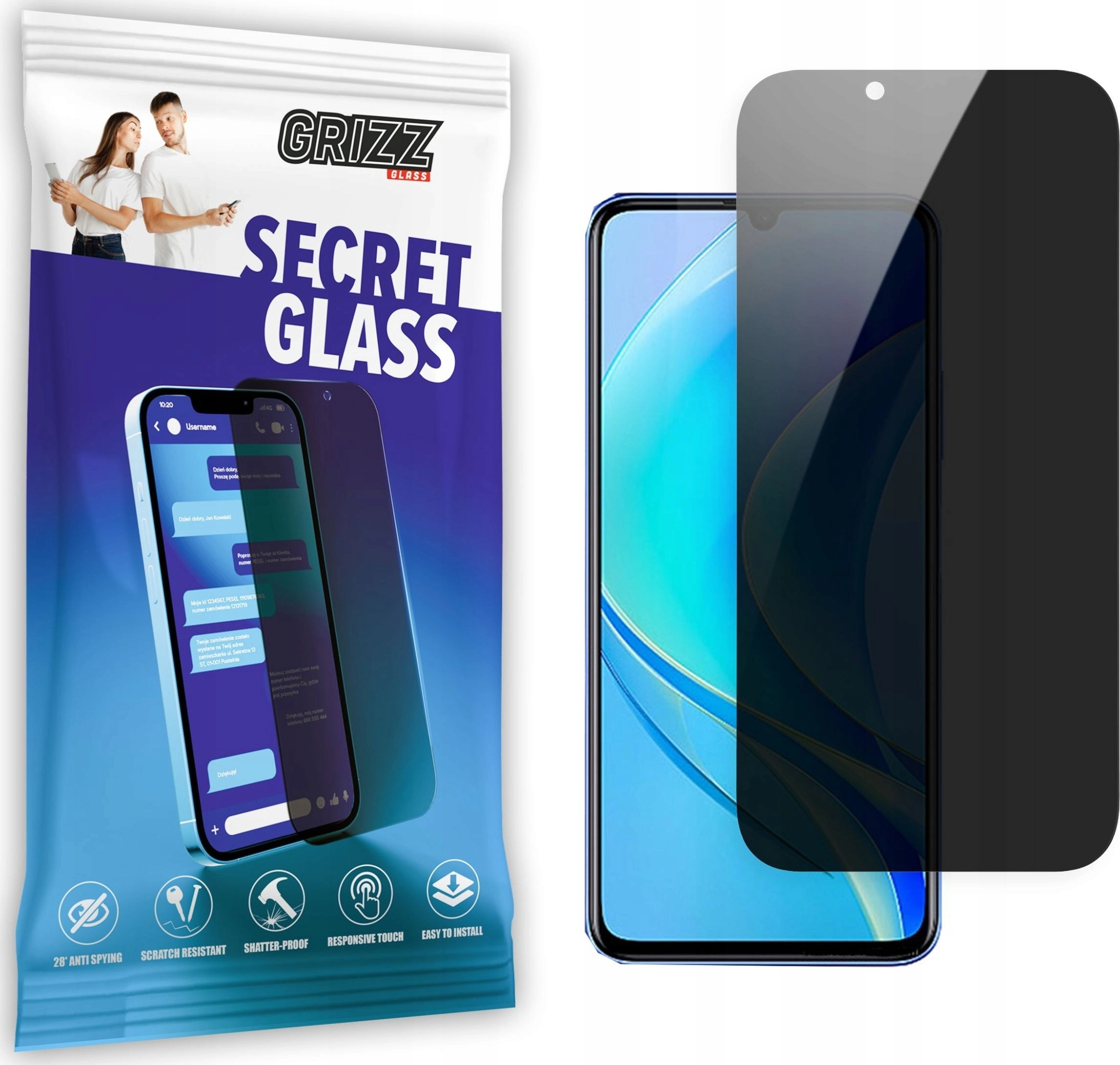 GrizzGlass Szkło prywatyzujące GrizzGlass SecretGlass do