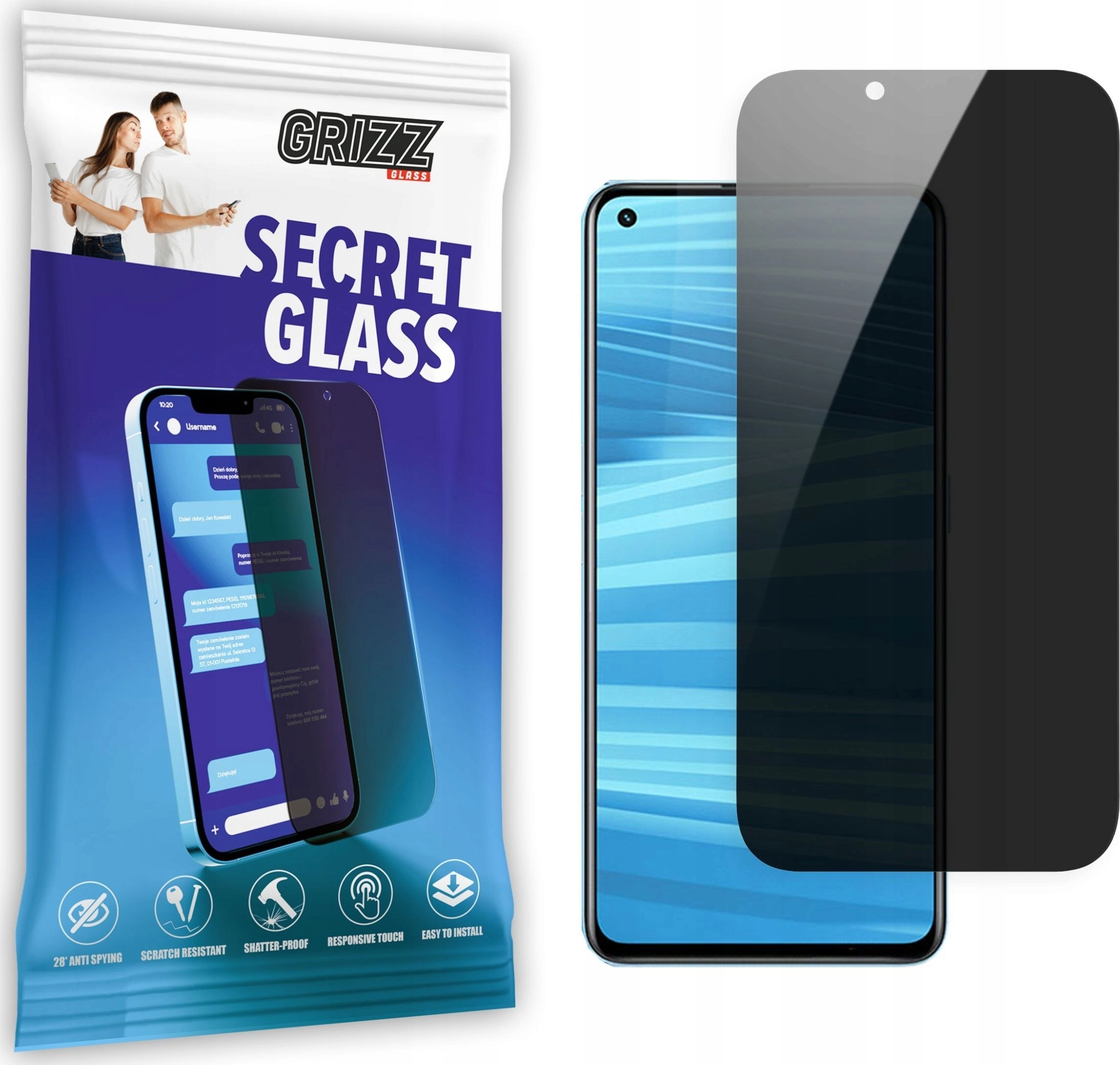 GrizzGlass Privacy Glass GrizzGlass SecretGlass Realme