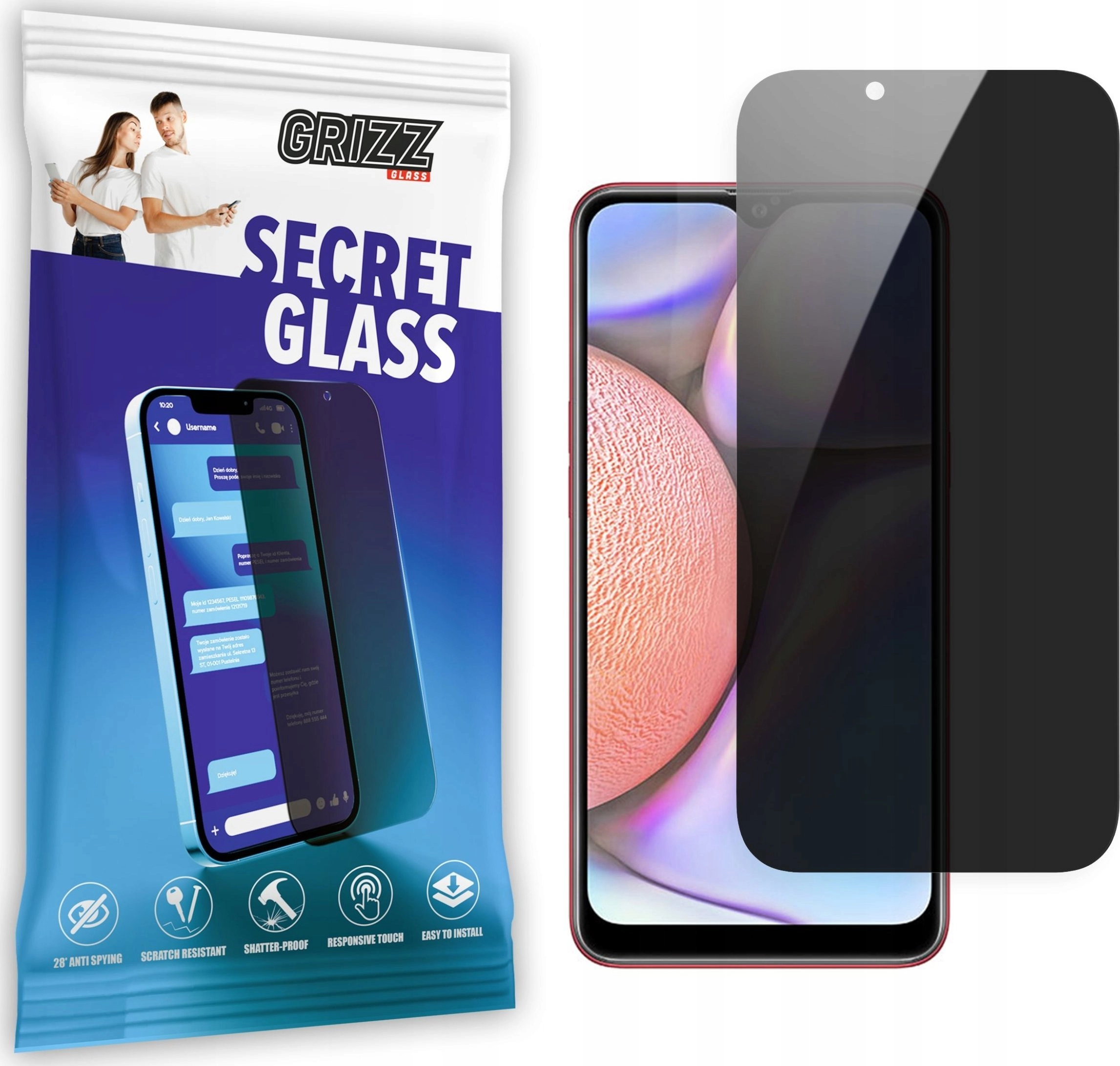 GrizzGlass Szkło prywatyzujące GrizzGlass SecretGlass Samsung
