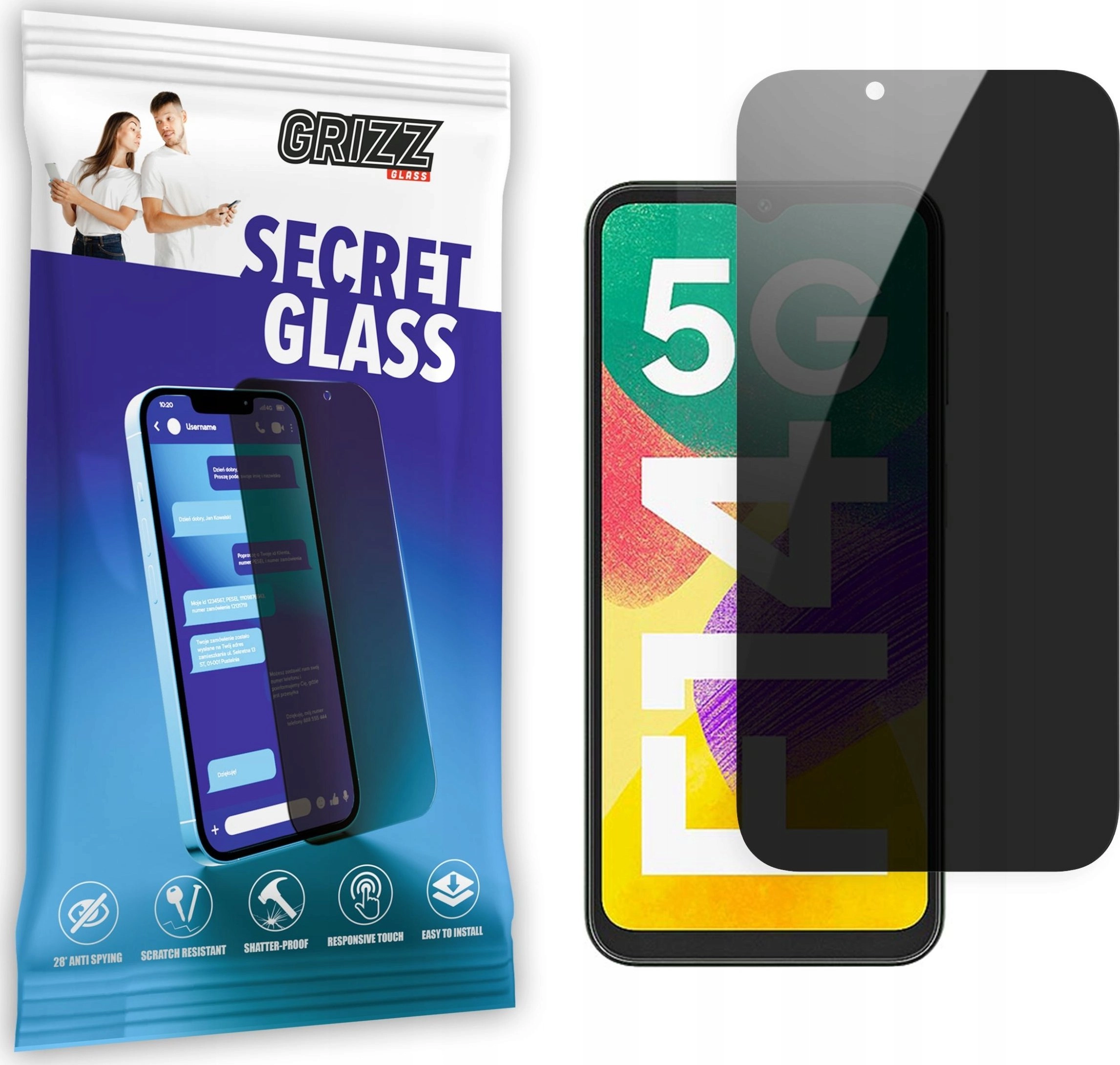 GrizzGlass Szkło prywatyzujące GrizzGlass SecretGlass Samsung