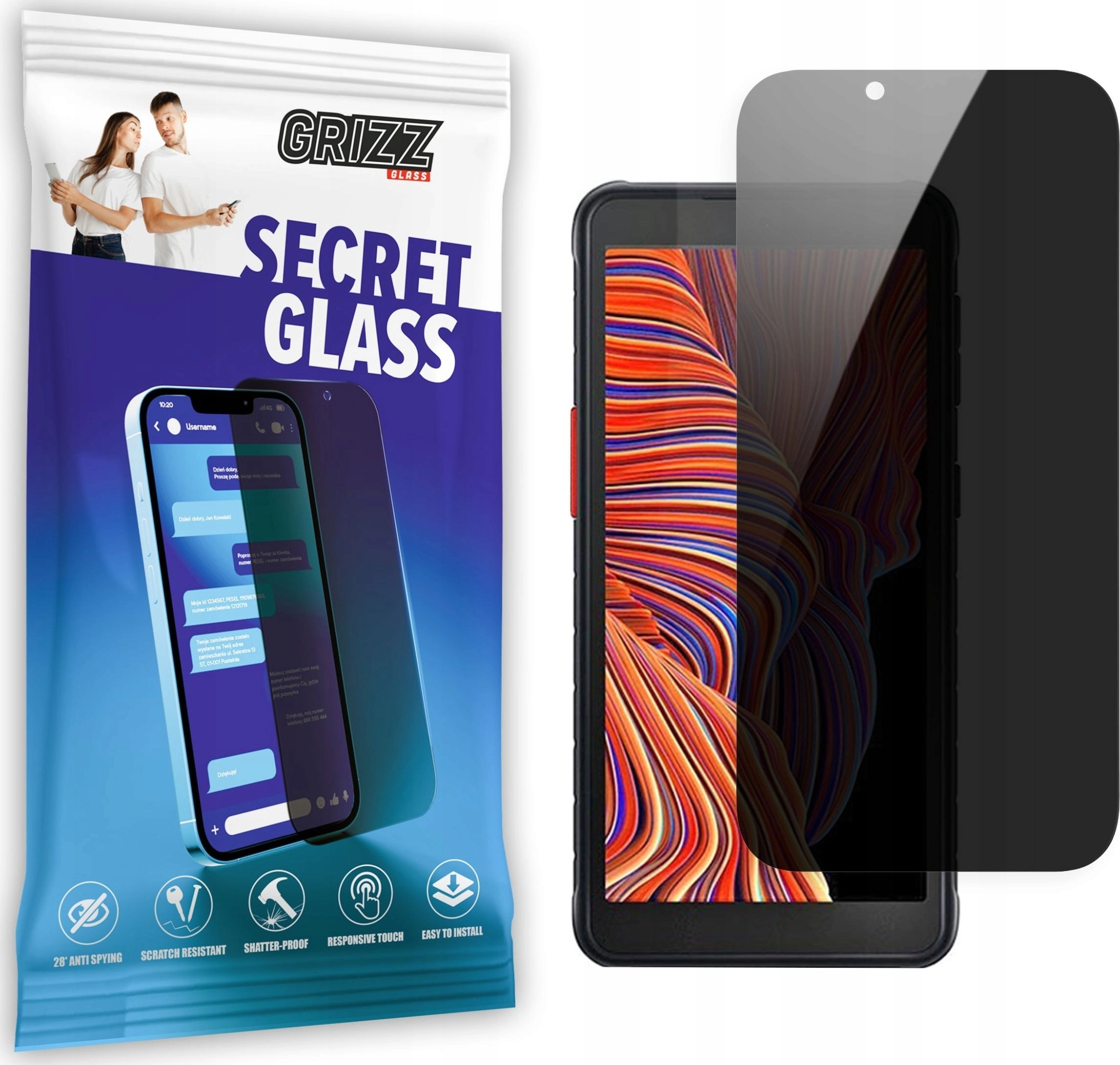GrizzGlass Szkło prywatyzujące GrizzGlass SecretGlass Samsung