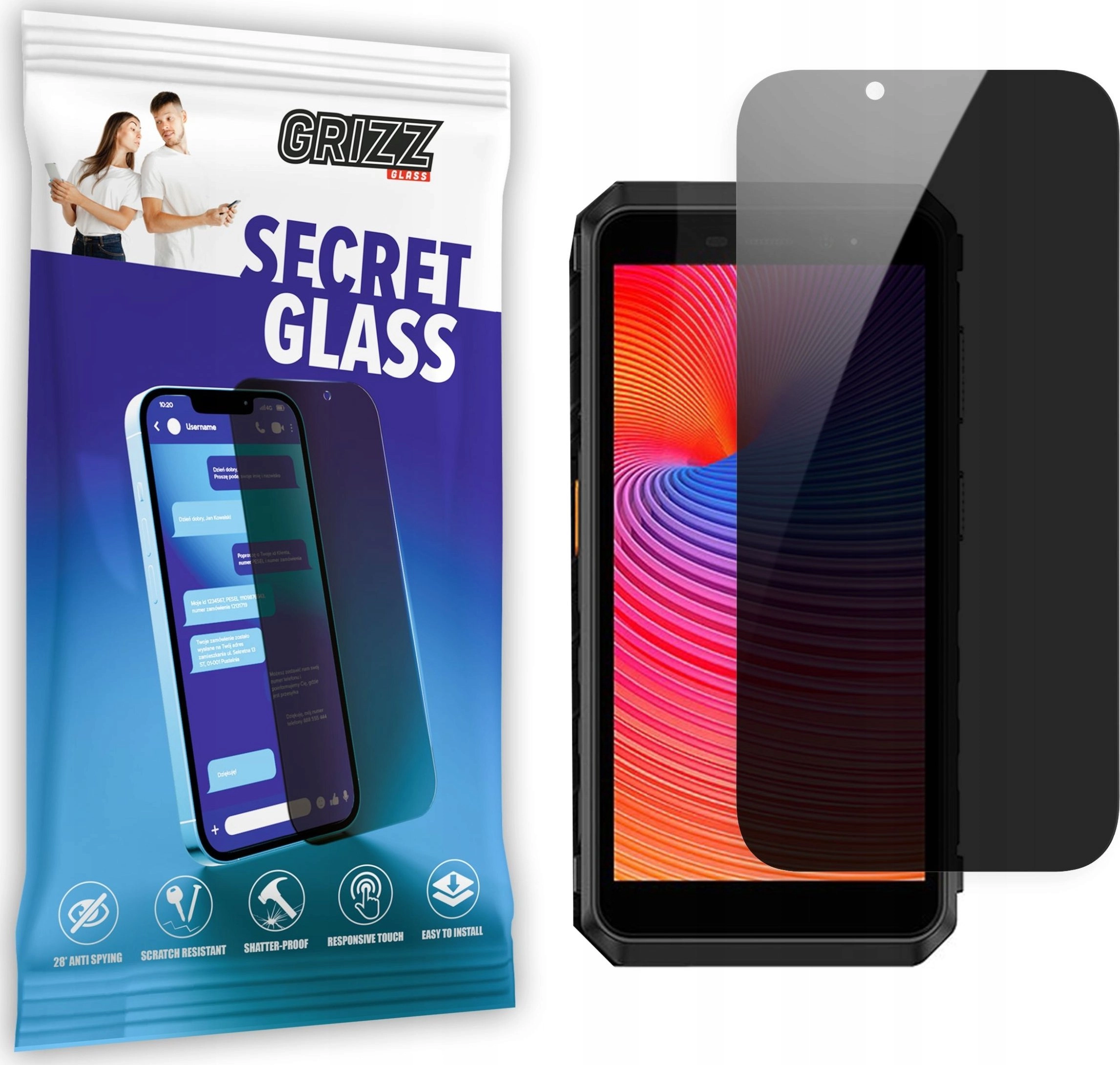 GrizzGlass Szkło prywatyzujące GrizzGlass SecretGlass Ulefone