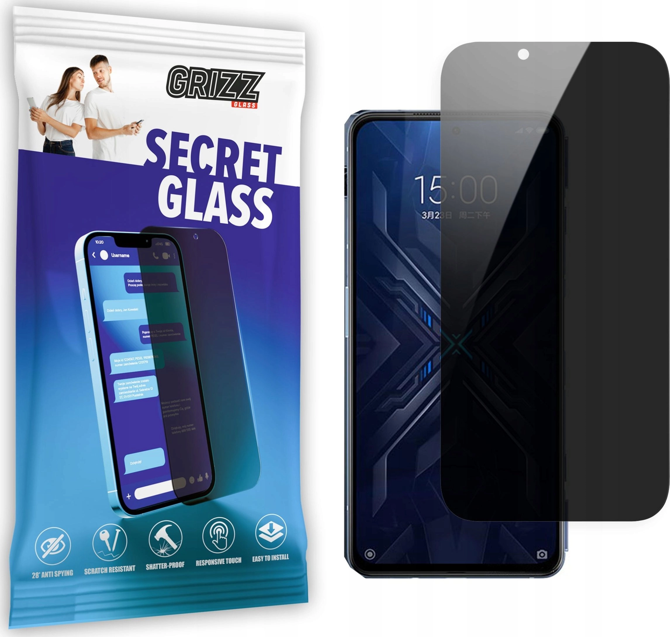 GrizzGlass Szkło prywatyzujące GrizzGlass SecretGlass Xiaomi