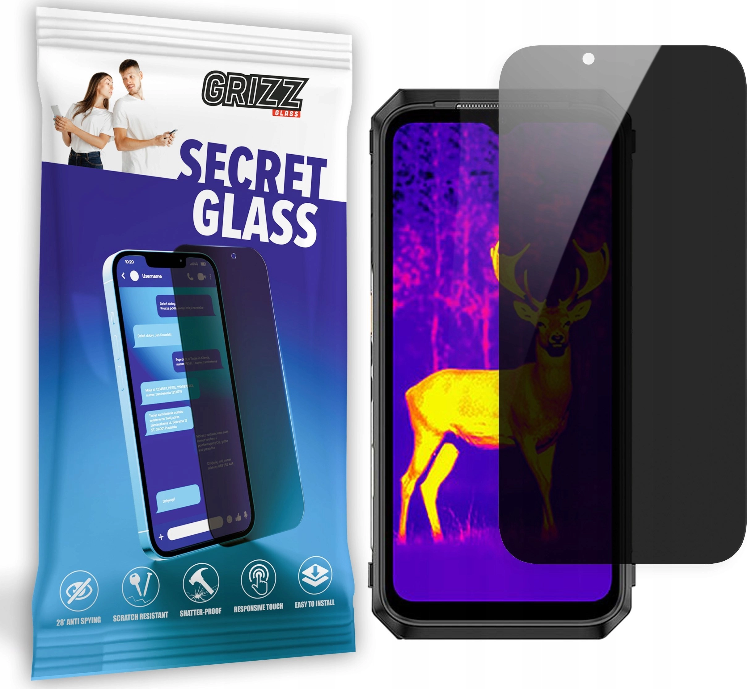 GrizzGlass Szkło prywatyzujące GrizzGlass SecretGlass do