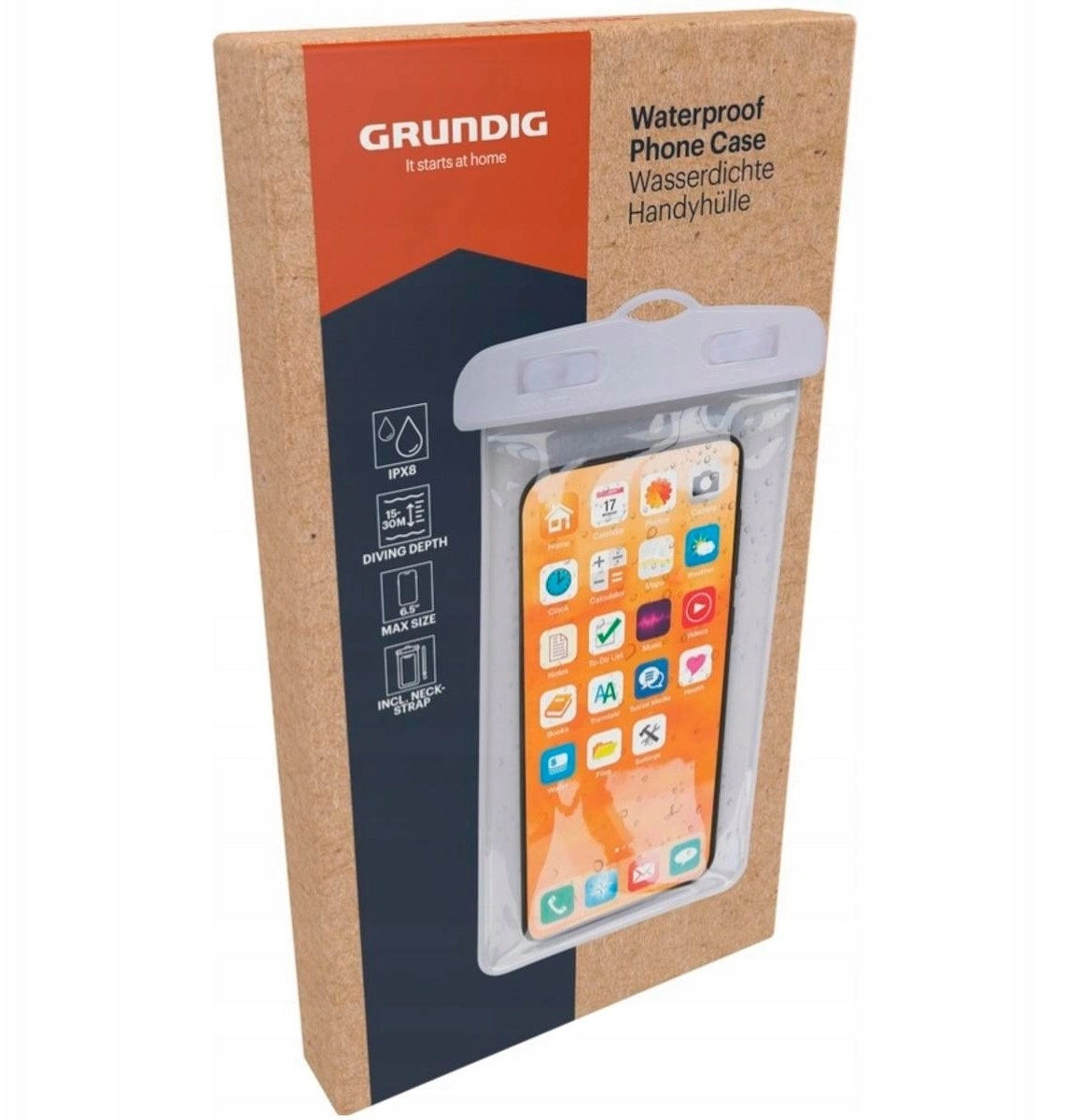 Grundig WATERPROOF CASE PHONE COVER 11X21CM