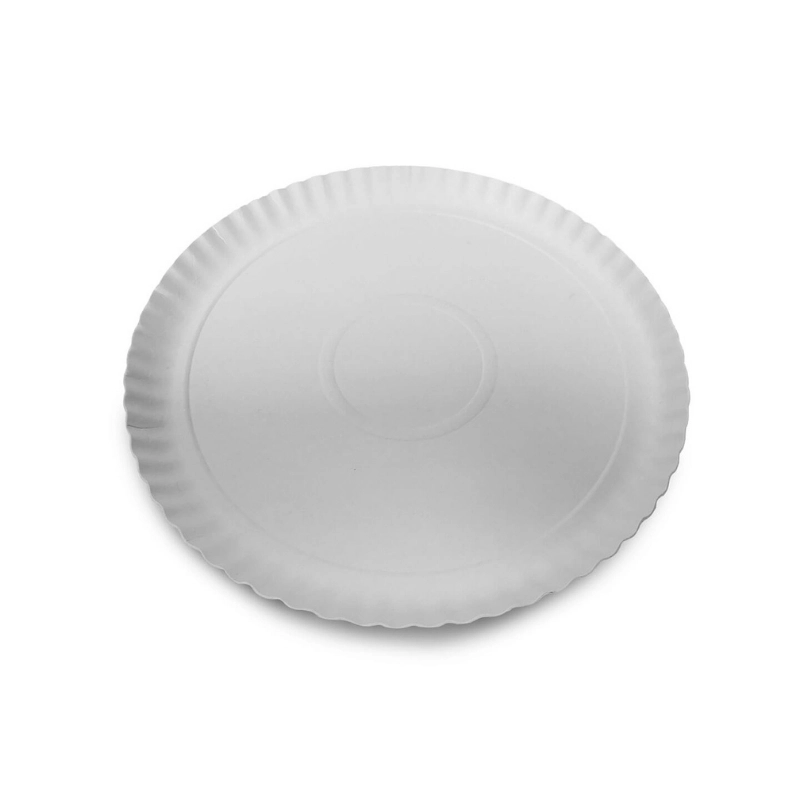 Papira paplates baltas komplekts 3 gab