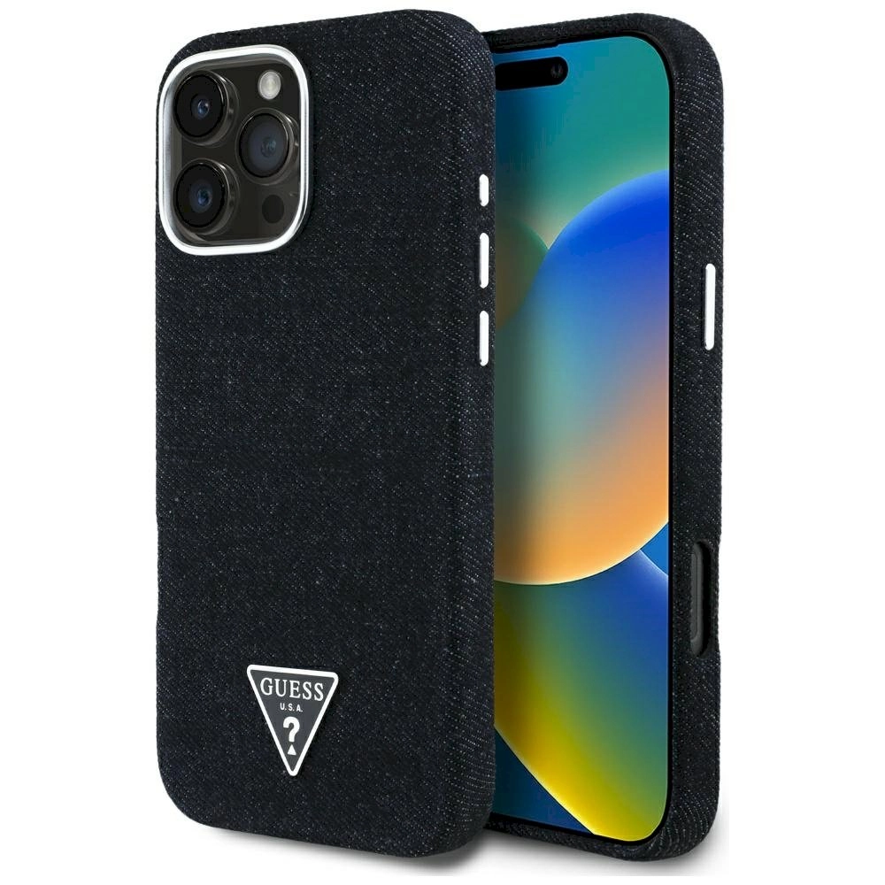 Case Guess Denim Triangle Logo MagSafe