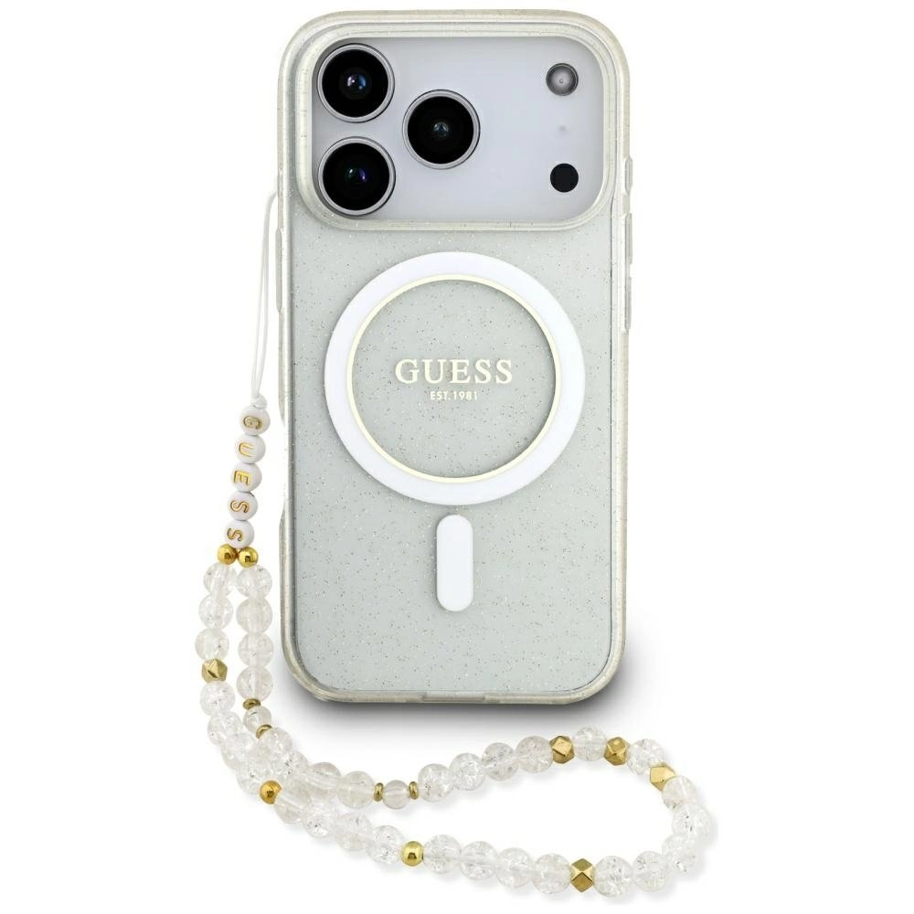 Guess IML Glitter Pearl Strap MagSafe