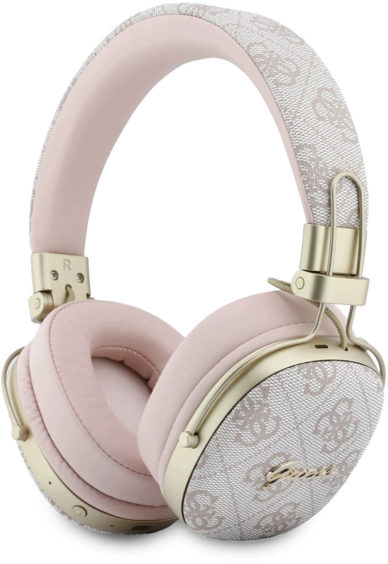 Guess austiņas Guess Bluetooth ENC Metāla 4G Script Logo austiņas rozā