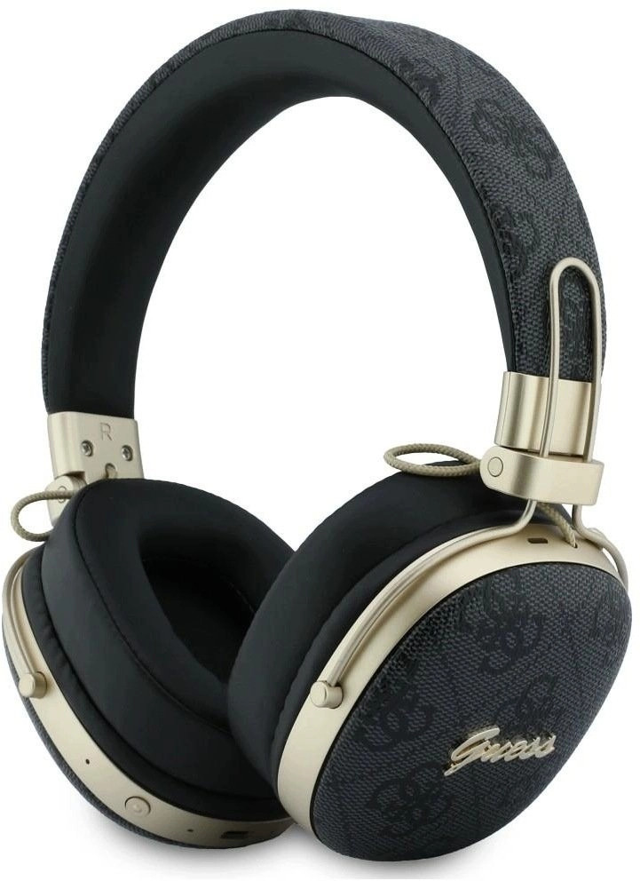 Guess austiņas Guess Bluetooth ENC Metāla 4G Script Logo uz austiņas melnas