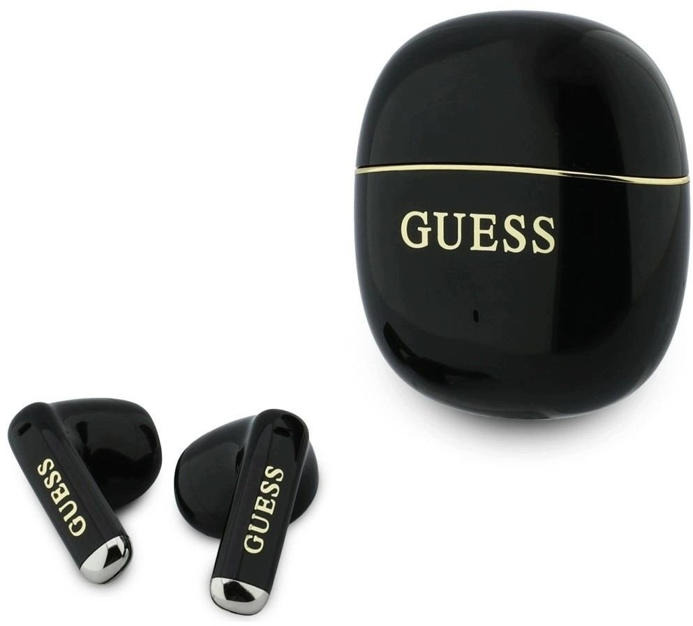 Guess TWS austiņas Glossy Gold Line Classic melnas