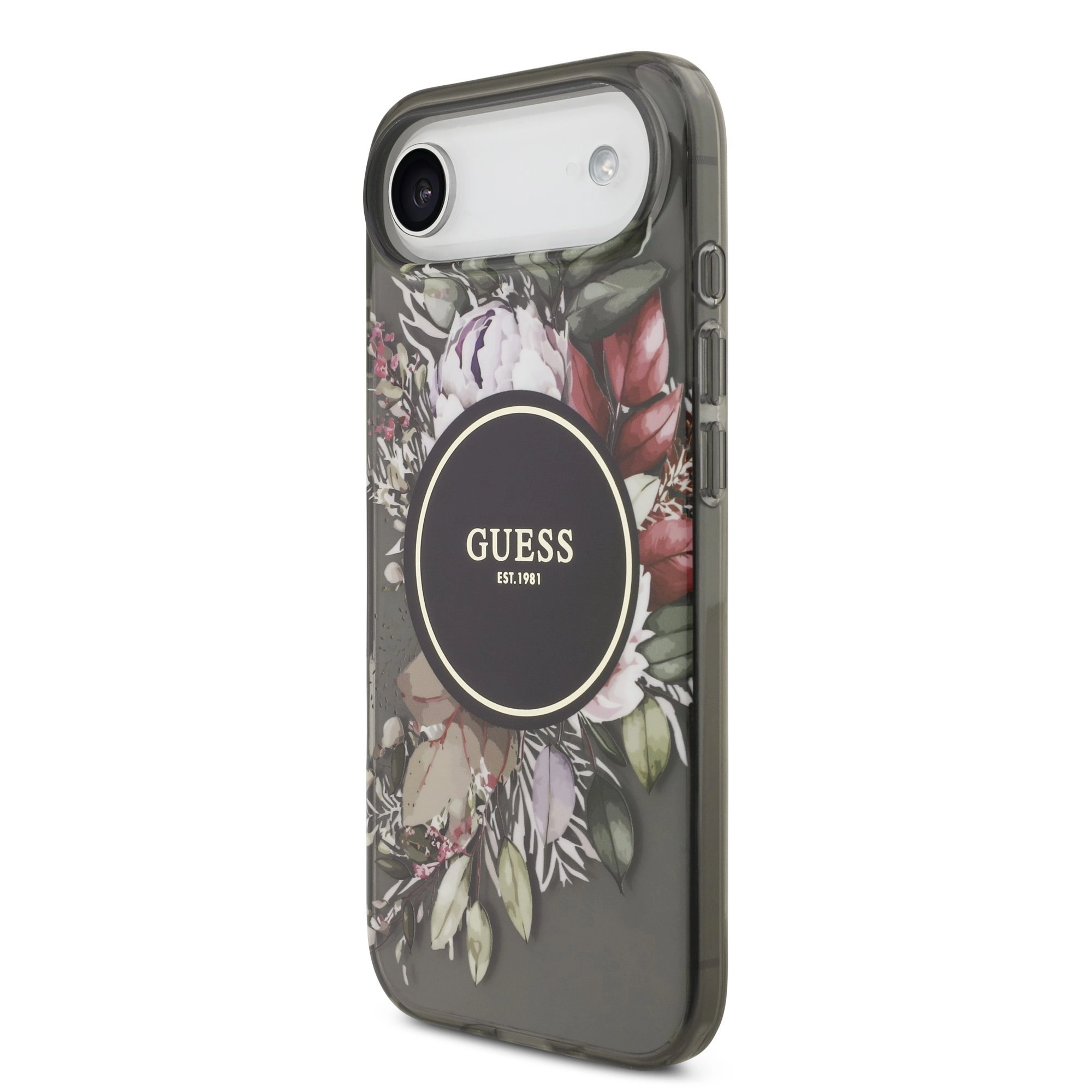 Guess IML Flowers Strap MagSafe Case