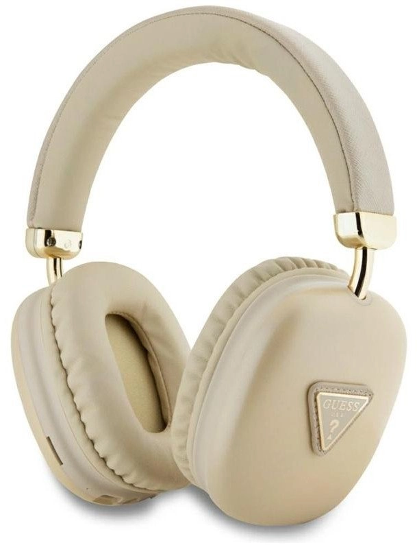 Saffiano Triangle Logo Gold