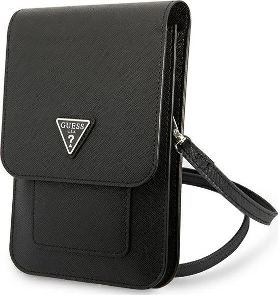 Guess Handbag GUWBSATMBK black/black Saffiano Triangle