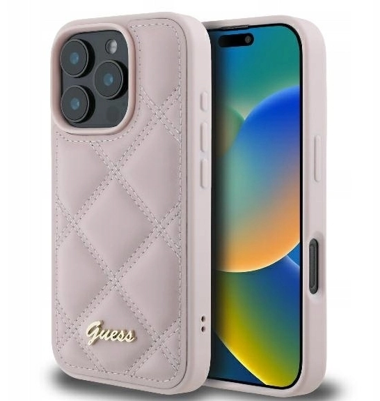 Guess Quilted Metal Logo Apple iPhone