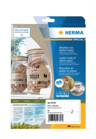 HERMA 10757 self-adhesive label Rectangle Permanent