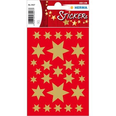 HERMA Stickers stars 6-pointed  gold 3927