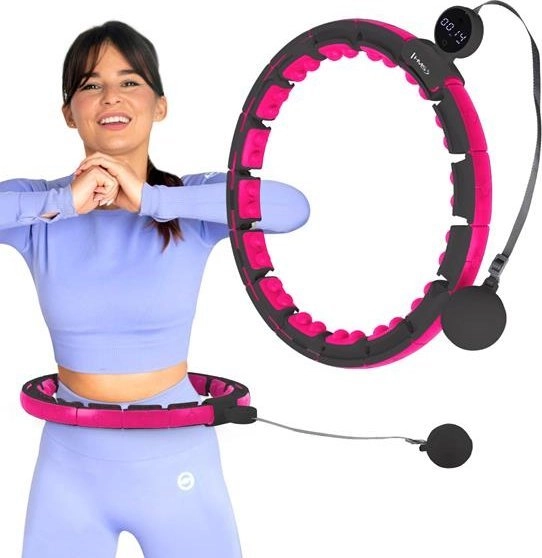 HHM16 HULA HOOP BLACK/PINK WITH MAGNETS
