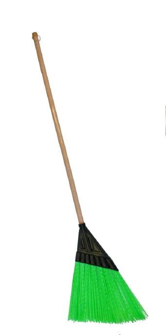 Street broom with a flat blade