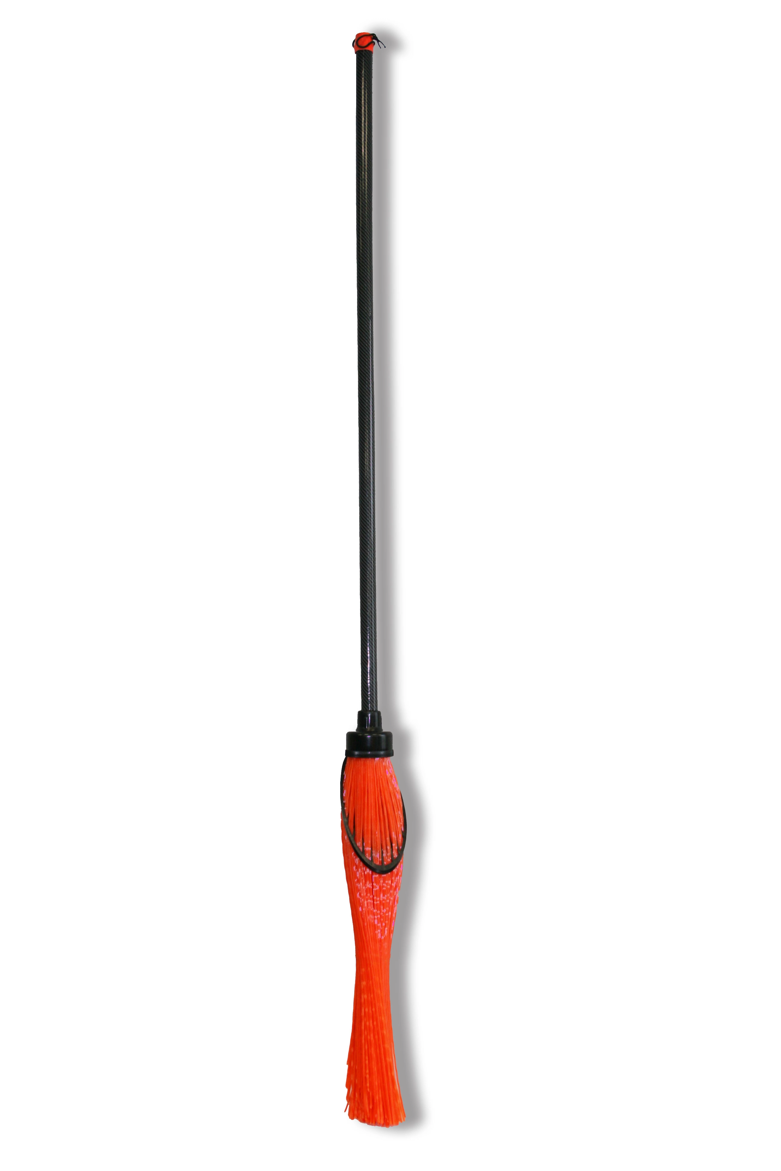 Street broom with a cat  orange
