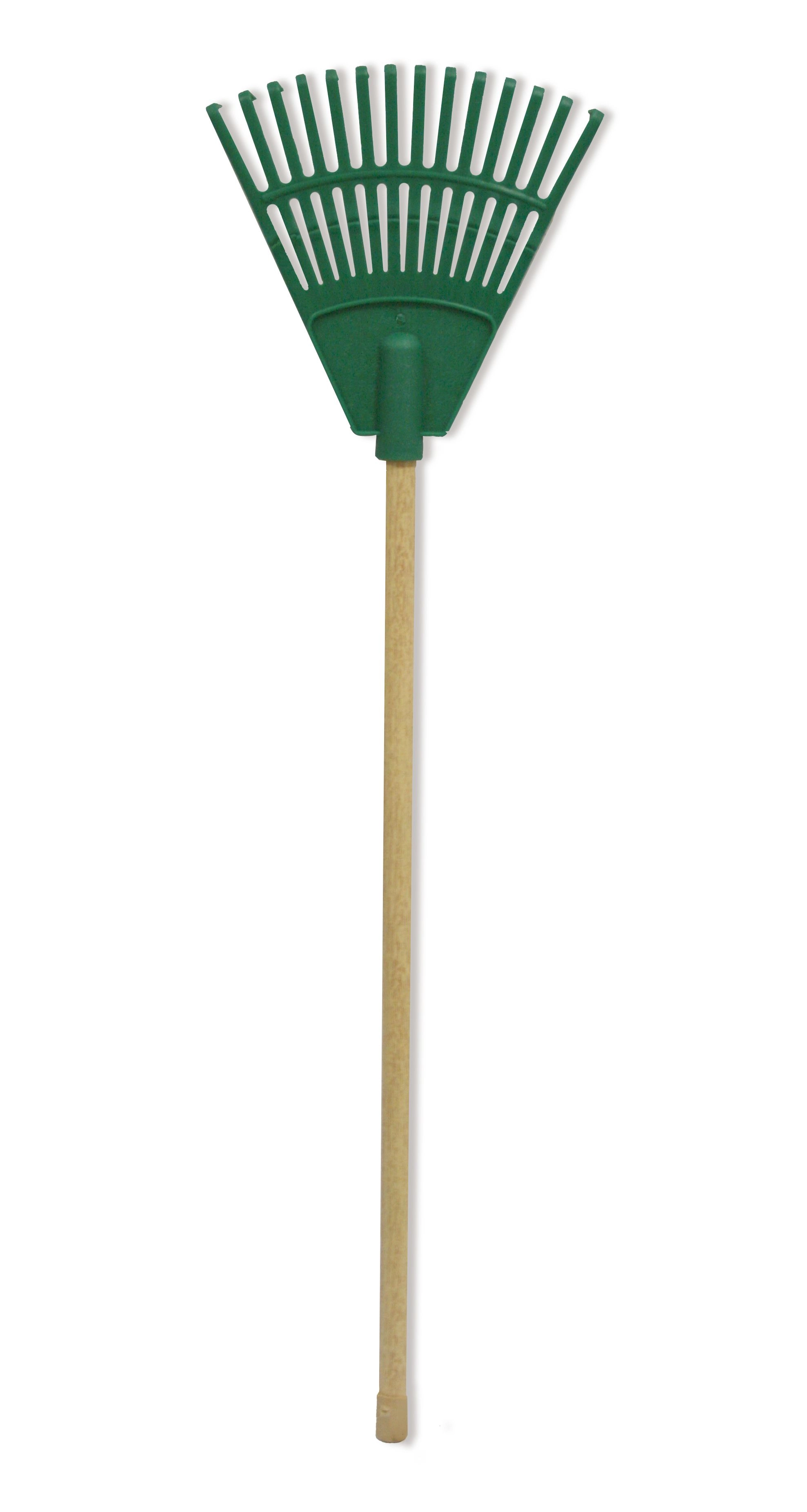 Small rake with stem green 20cm