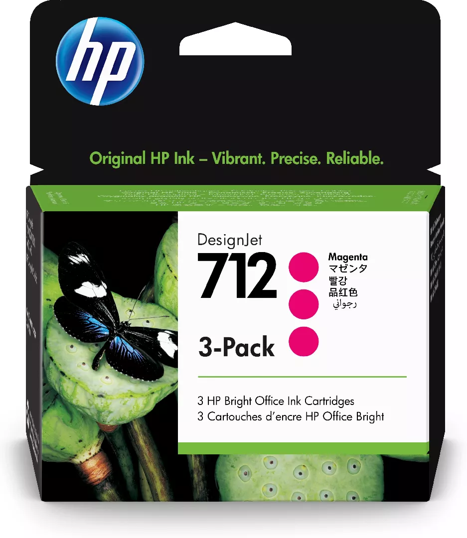 HP 712 3-pack 29-ml Magenta DesignJet