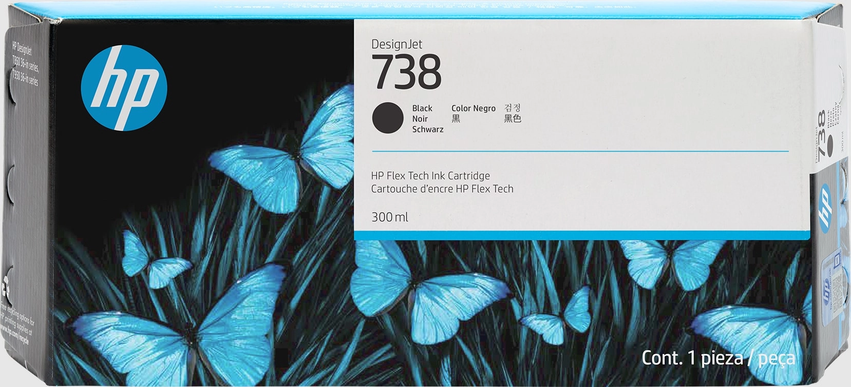 HP 738 300-ml Black DesignJet ink