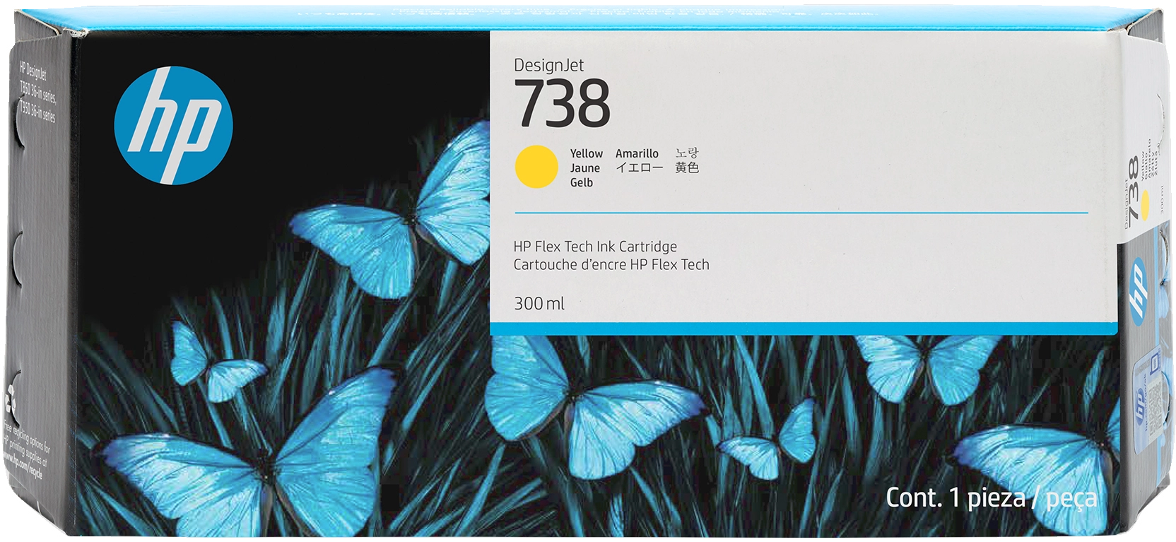 HP 738 300-ml Yellow DesignJet ink