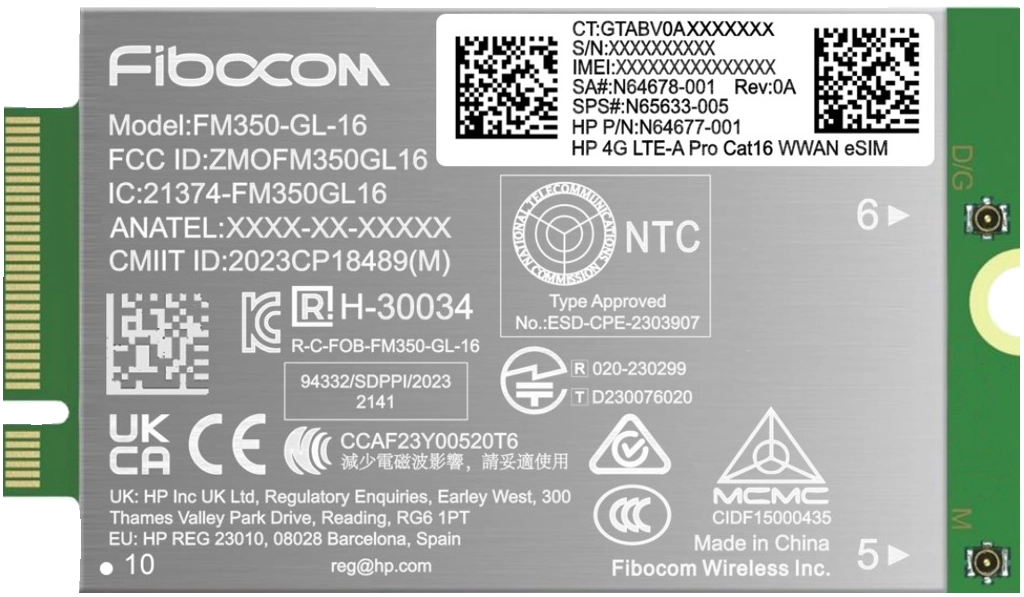 HP 4G LTE-A Pro Cat16 WWAN