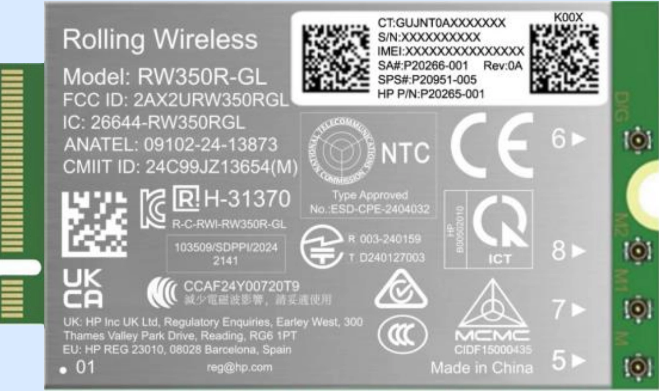 HP 4G LTE-Advanced Pro Cat19 WWAN