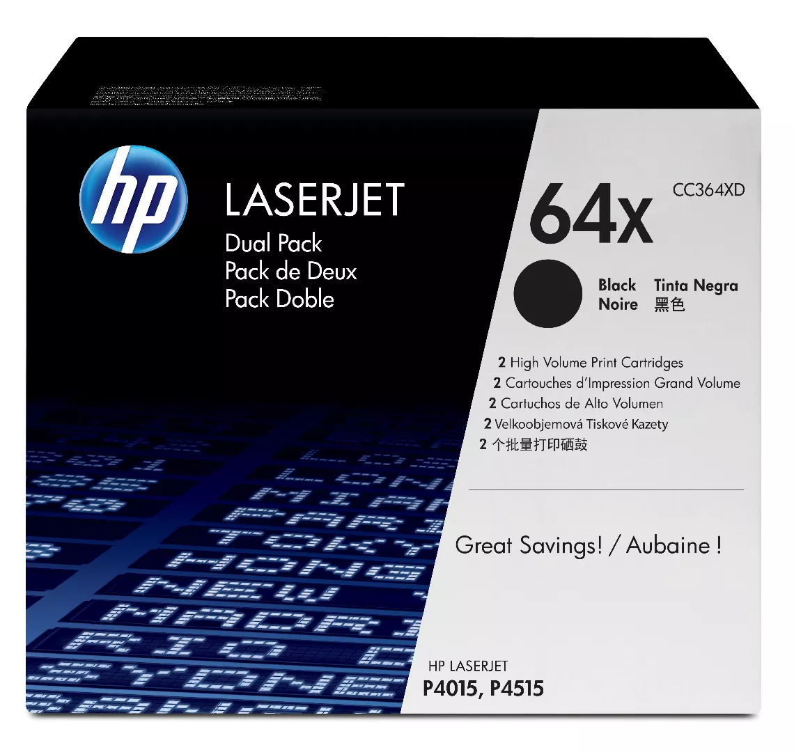 HP 64X 2-pack High Yield Black