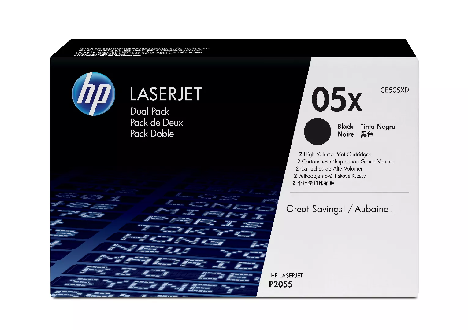 HP 05X 2-pack High Yield Black