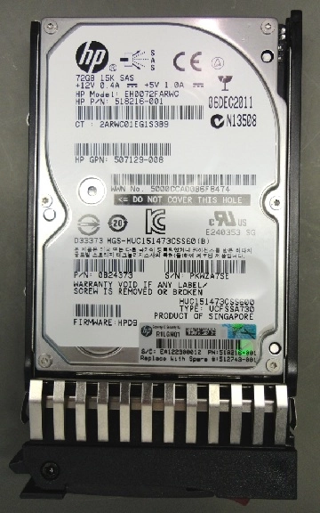 HPE 512743-001-RFB internal hard drive 72