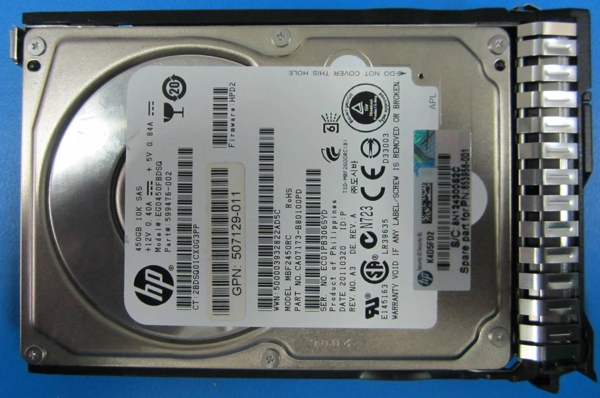 HPE 450GB hot-plug dual-port SAS HDD