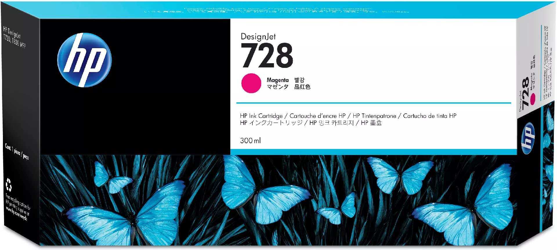 HP 728 300-ml Magenta DesignJet Ink