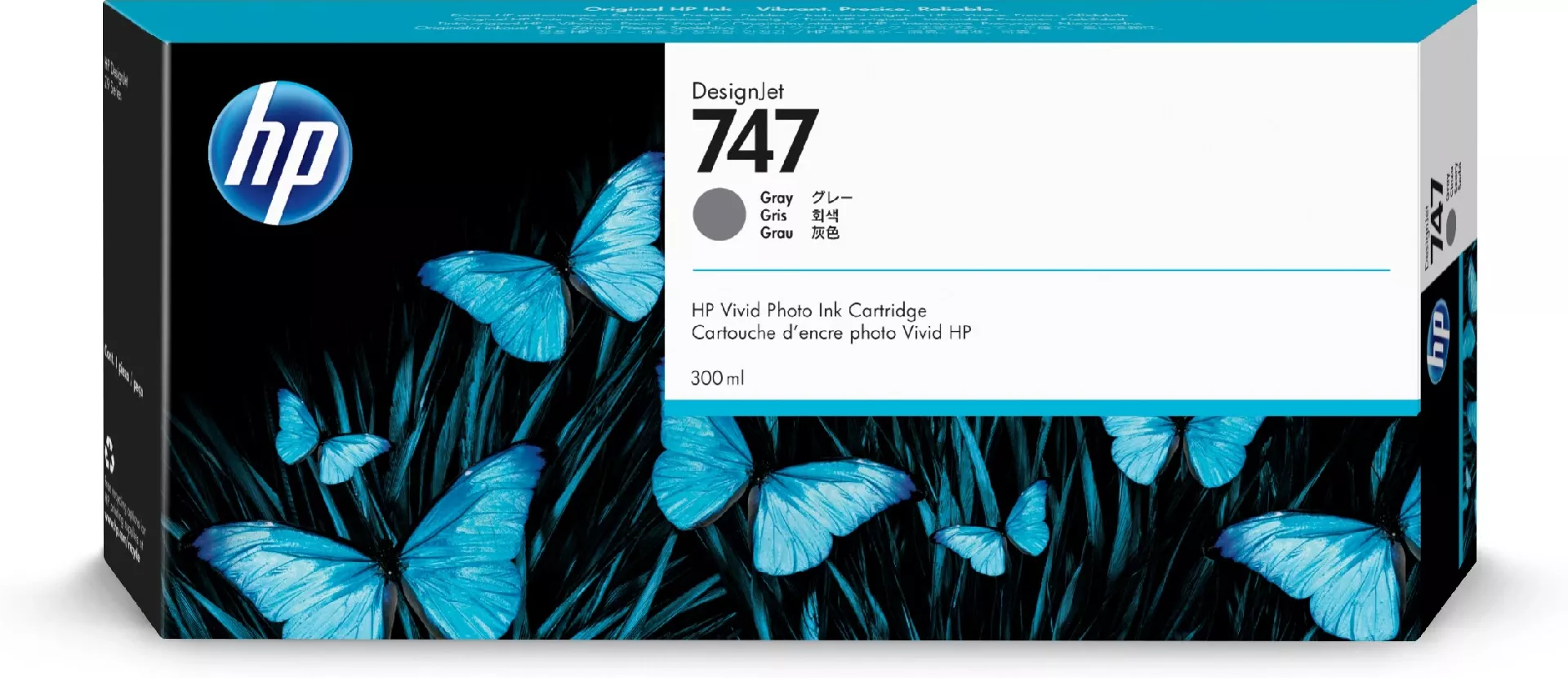 HP 747 300-ml Gray DesignJet Ink