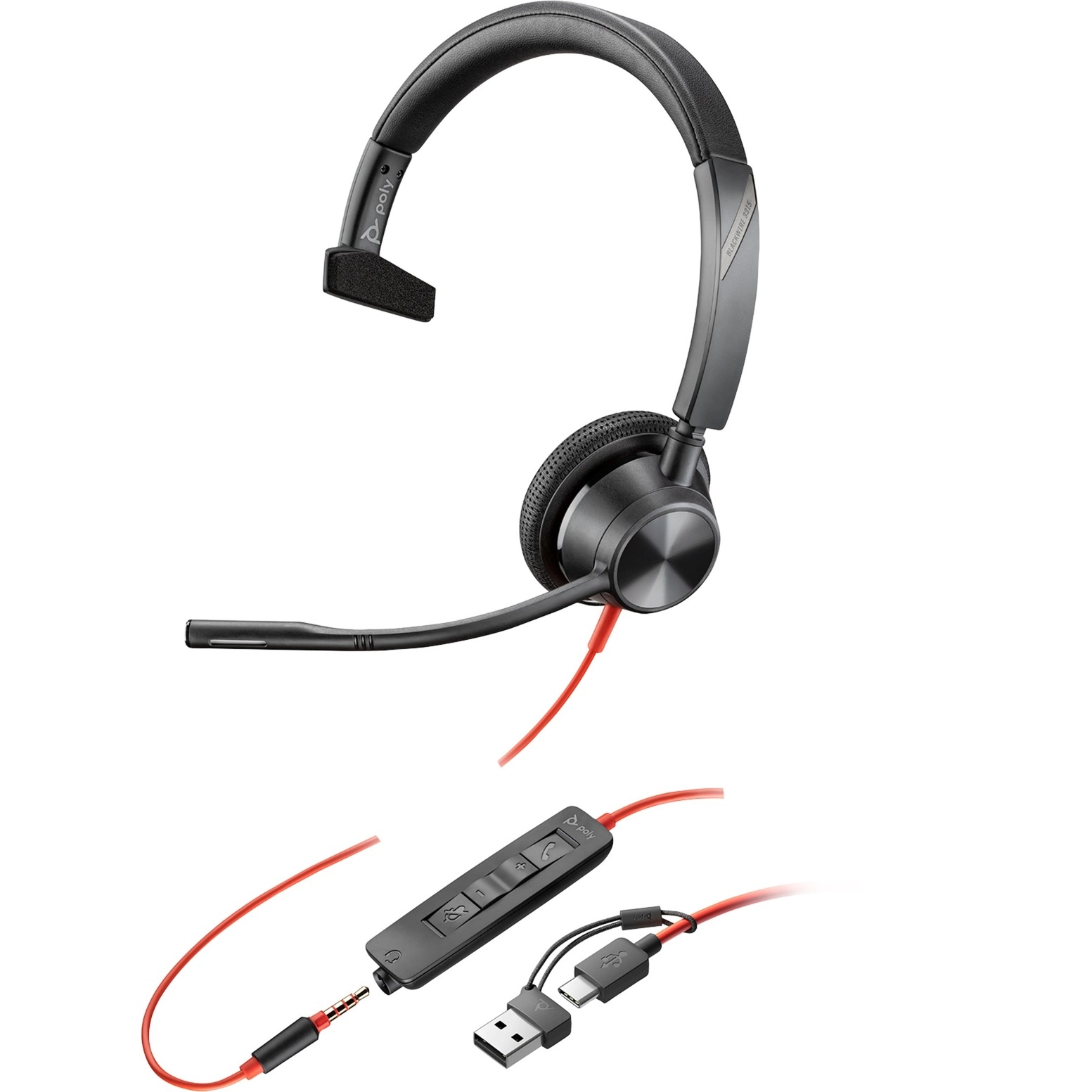 _7687605 HP Poly Blackwire 3315 (black, mono, USB-C)
