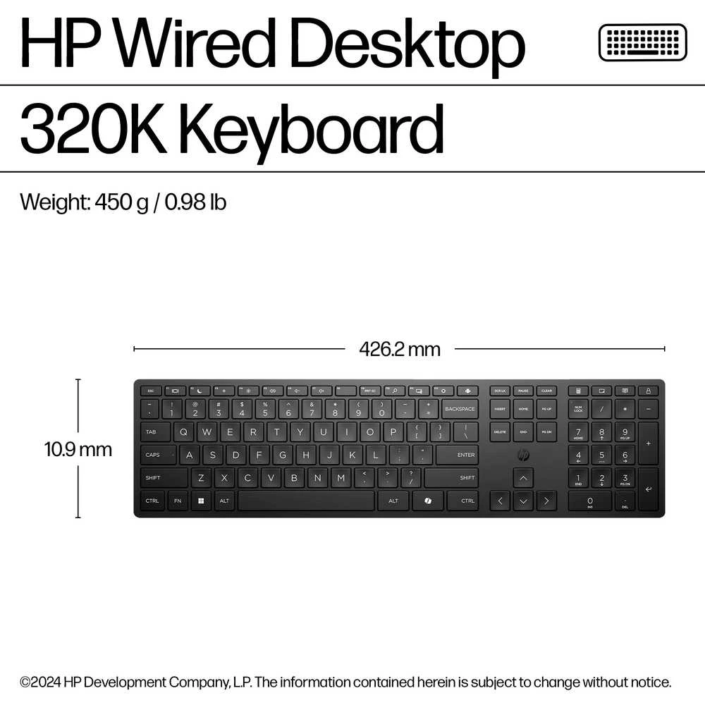HP 320K Keyboard with USB connector
