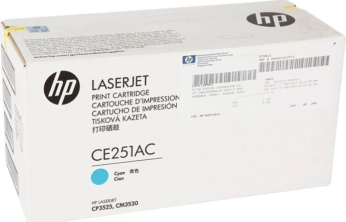 Toner HP 504A Cyan Oryginał  (CE251AC)