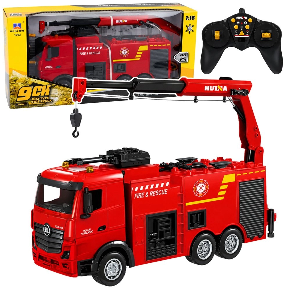 Fire Truck with Crane and Water