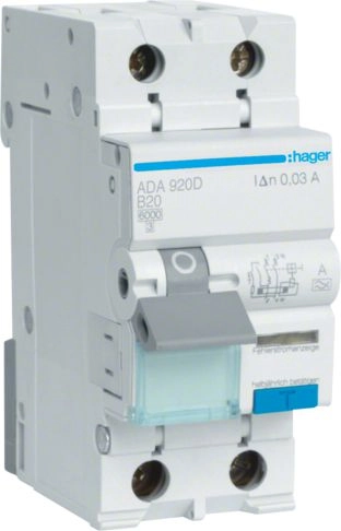 Hager Residual overcurrent circuit breaker 2P