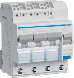 Hager Residual overcurrent circuit breaker 3x1P+N