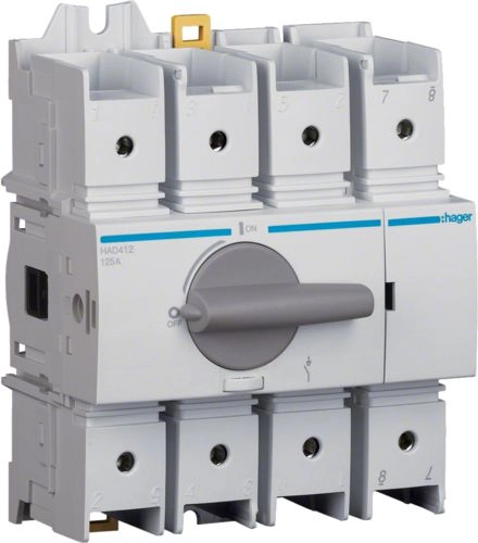 Hager Switch disconnector 4P 125A (HAD412)