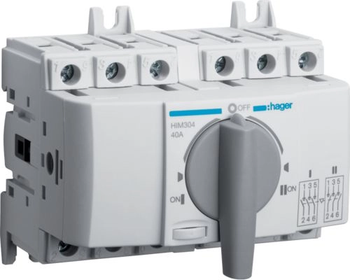 Hager Switch in switch I-0-II 3P